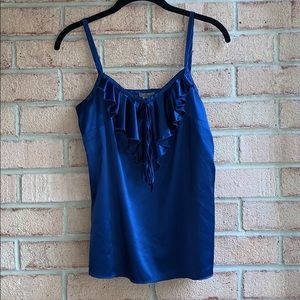 Ann Taylor size 0 blue silky tank top